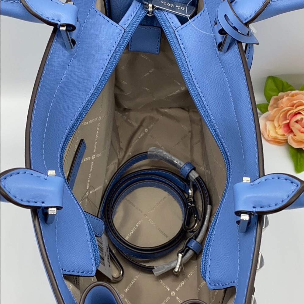 MICHAEL KORS RAYNE MEDIUM EW SATCHEL FRENCH BLUE - Picture 16 of 16